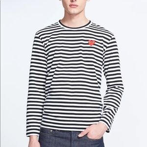 Comme des Garçons PLAY Stripe long sleeve T-Shirt